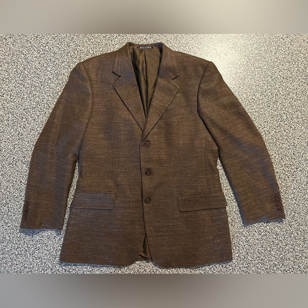 Valentino Uomo Men’s 41R Blazer- Silk Linen Wool Blend, Made in Italy